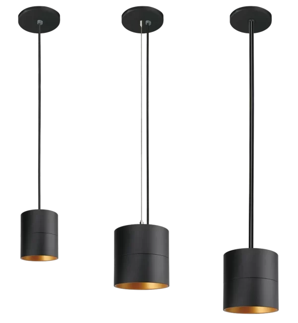 LED Cylinder Light 4-Inch Black Finish 90 CRI Cable Pendant Mount (OSL-CYL-4) - Image 5