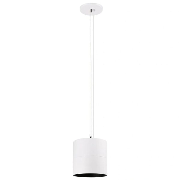 LED Cylinder Light 4-Inch White Finish 80 CRI Cable Pendant Mount (OSL-CYL-4)