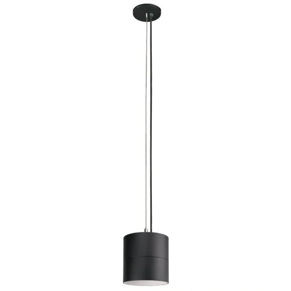 LED Cylinder Light 4-Inch Black Finish 80 CRI Cable Pendant Mount (OSL-CYL-4)