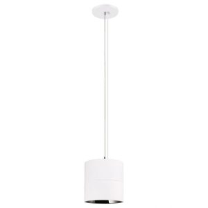 LED Cylinder Light 6-Inch White Finish 80 CRI Cable Pendant Mount (OSL-CYL-6)