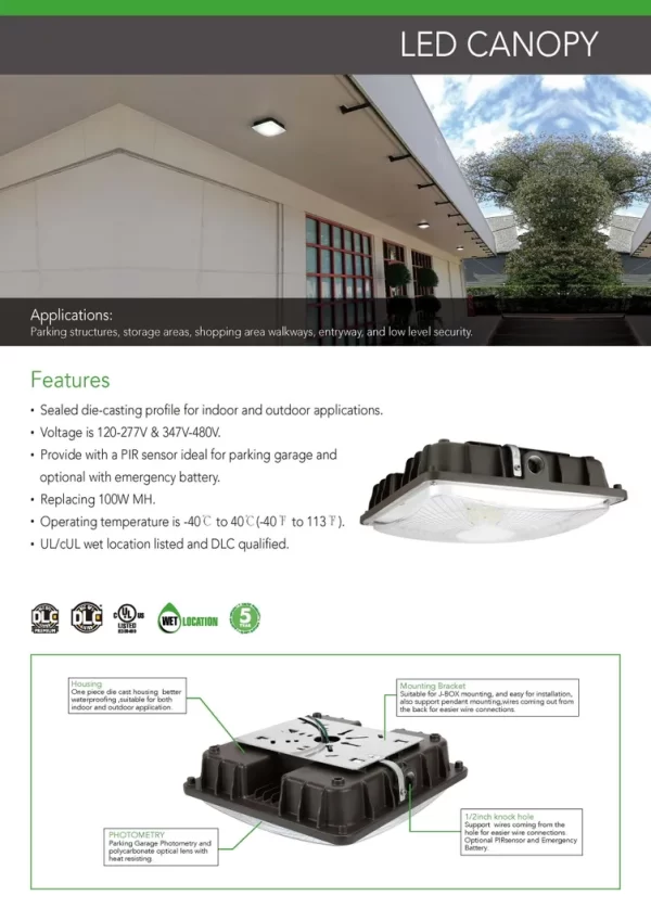 LED Slim Canopy Square Fixed Wattage (OSL-MCP05) - Image 6